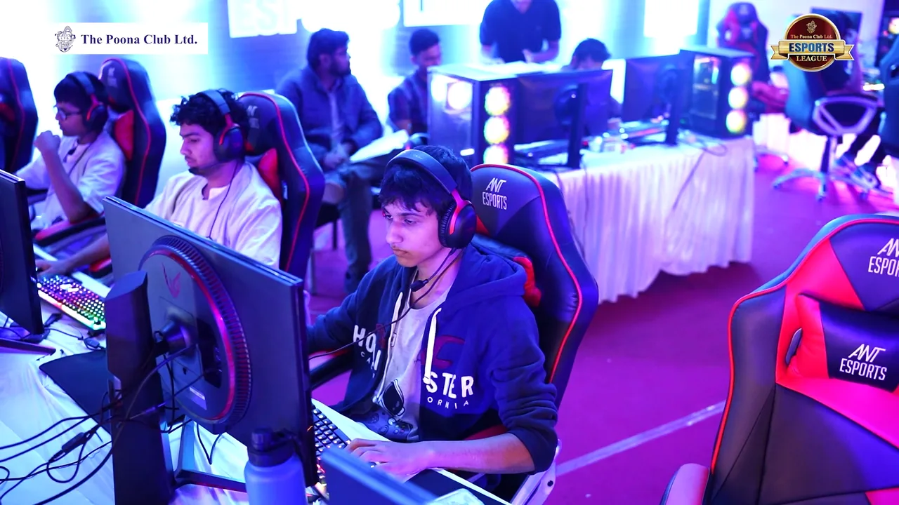 Players at Intencity gaming PCs set up at the Poona Club Esports League, Pune